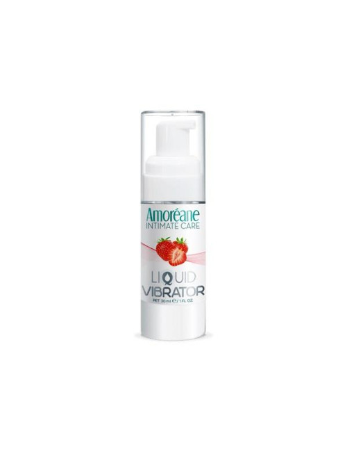 Strawberry Liquid Vibrator Afrodyzjak Żel/sprej 30 ml Amoréane