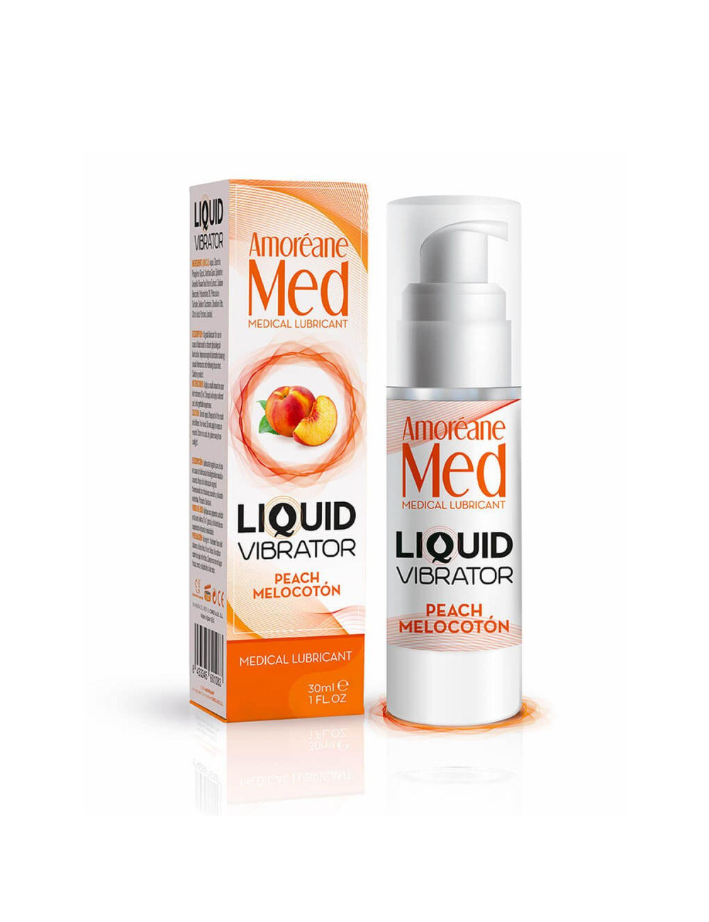 Amoréane Med Liquid Vibrator Peach - Brzoskwiniowy Żel Mrowiący 30ml