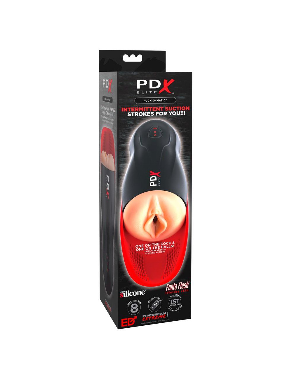 PDX Elite Realistyczny Masturbator Waginy z Wibracją i Ssaniem - 2 Silniki