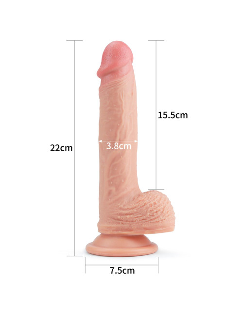 Lovetoy Realistyczne Dildo z Platynowego Silikonu 8,5 cala
