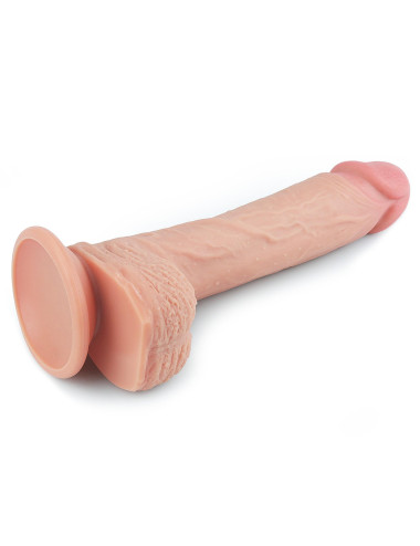 8.5'' Dual layered Platinum Silicone Cock