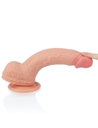 8.5'' Dual layered Platinum Silicone Cock
