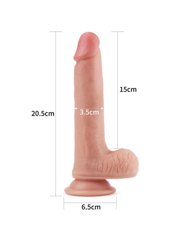 8'' Dual layered Platinum Silicone Cock