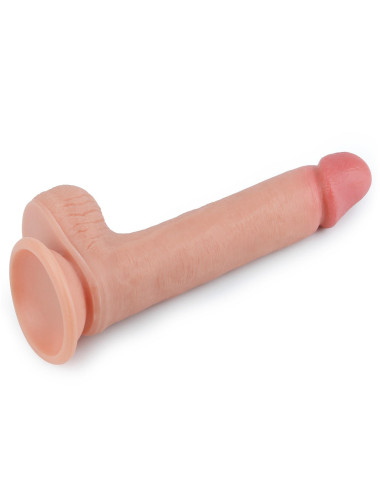8'' Dual layered Platinum Silicone Cock