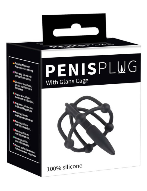 Korek Penis Plug z Klatką na Żołądź