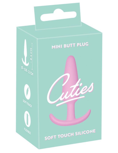 Cuties Plugs Rose – Różowy, silikonowy mini plug analny