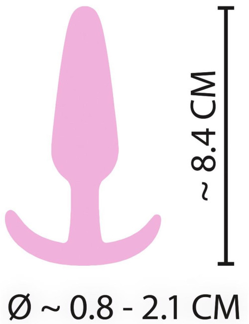 Cuties Plugs Rose – Różowy, silikonowy mini plug analny
