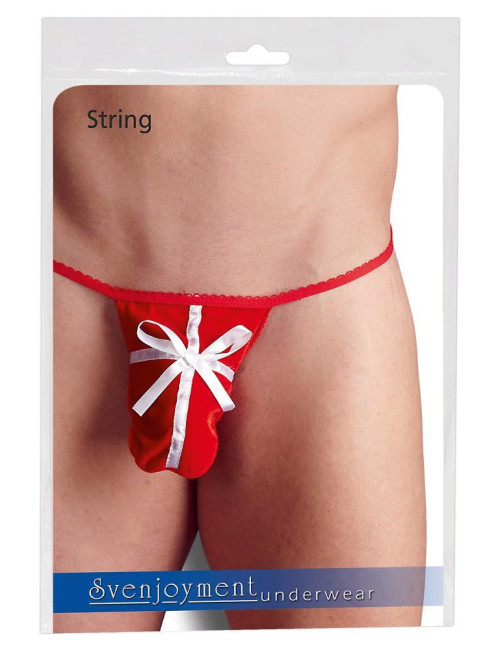 Svenjoyment Velvet Red – Czerwone męskie stringi S-L