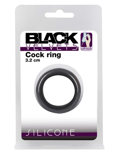 Black Velvets Silikonowy Pierścień na Penisa 3.2 cm Bez Wibracji - Zabawki Pierścienie