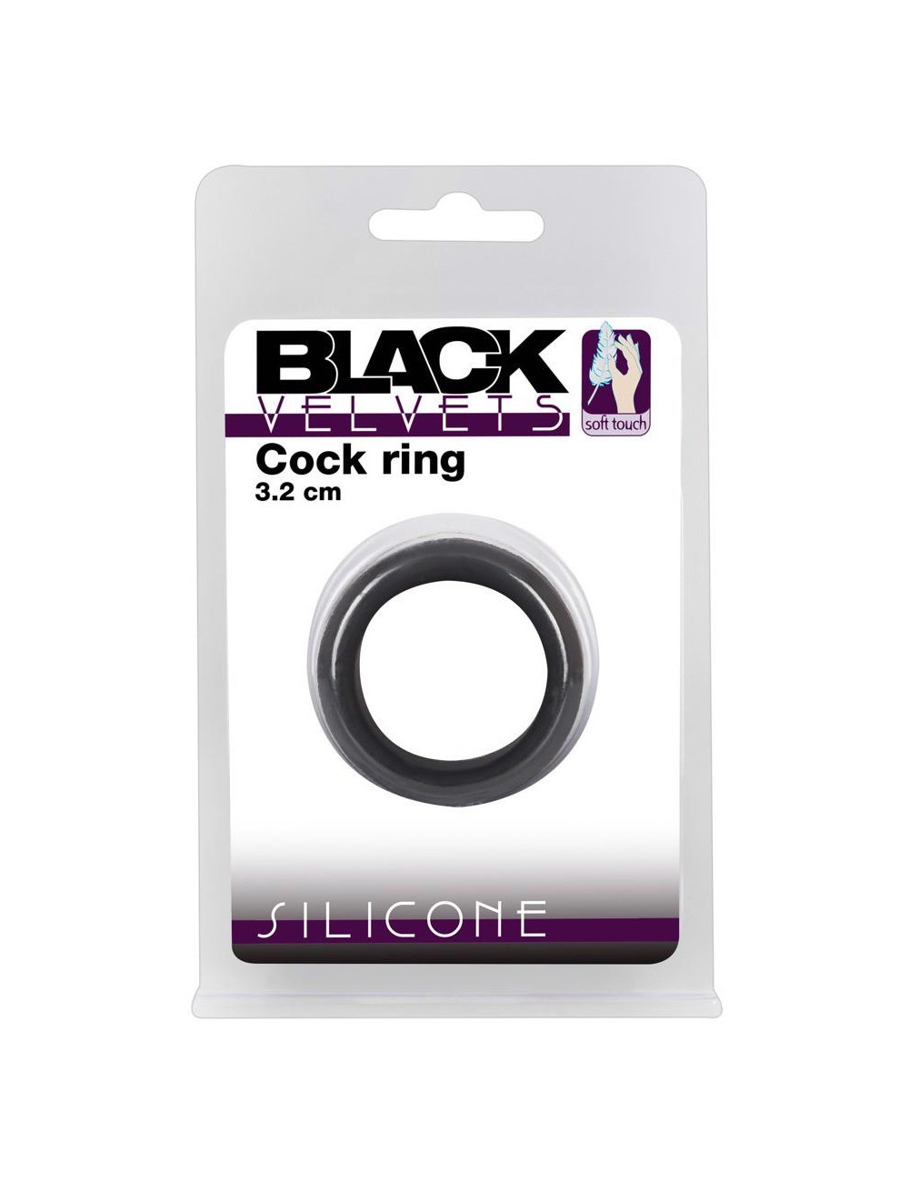 Black Velvets Silikonowy Pierścień na Penisa 3.2 cm Bez Wibracji - Zabawki Pierścienie