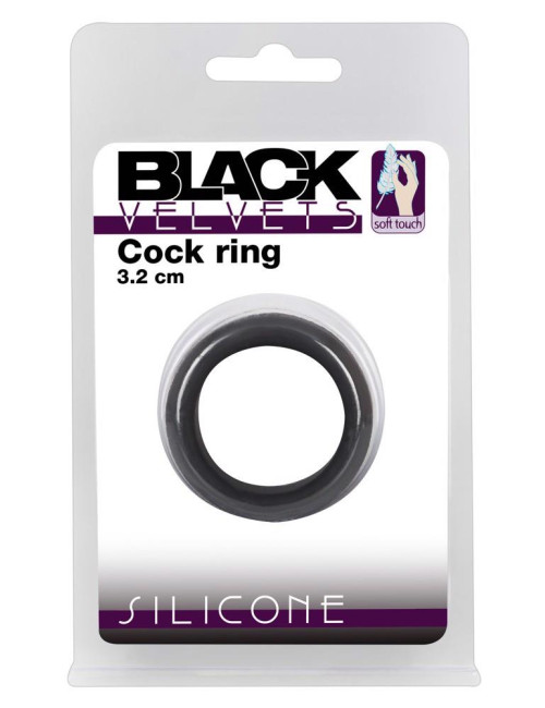 Black Velvets Silikonowy Pierścień na Penisa 3.2 cm Bez Wibracji - Zabawki Pierścienie