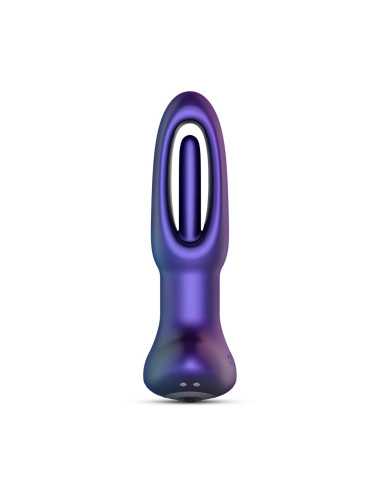 Hueman - Voyager Vibrating Butt Plug With Tapping - Purple