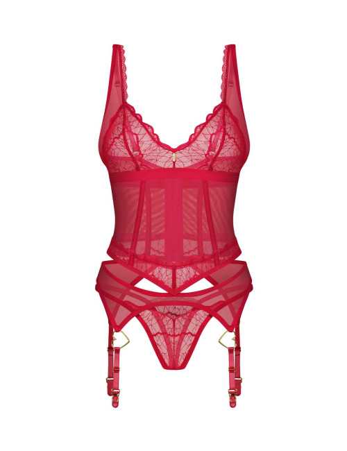 Obsessive Cupide Desir Gorset i Stringi S/M