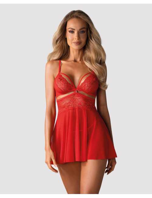 Obsessive Babydoll i Stringi 838-BAB-3 S/M