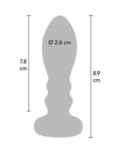Buttplug Vibr. Ribbed Medium Silver