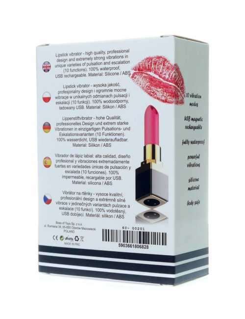 Stymulator-Lipstick Vibrator USB 10 functions