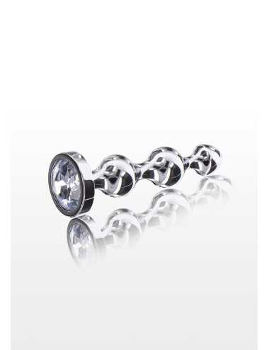 Diamond Star Beads Large Silver