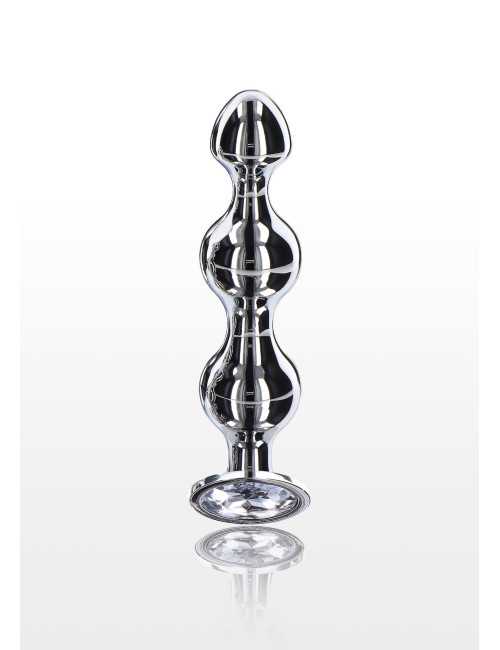 Diamond Star Beads Large Silver