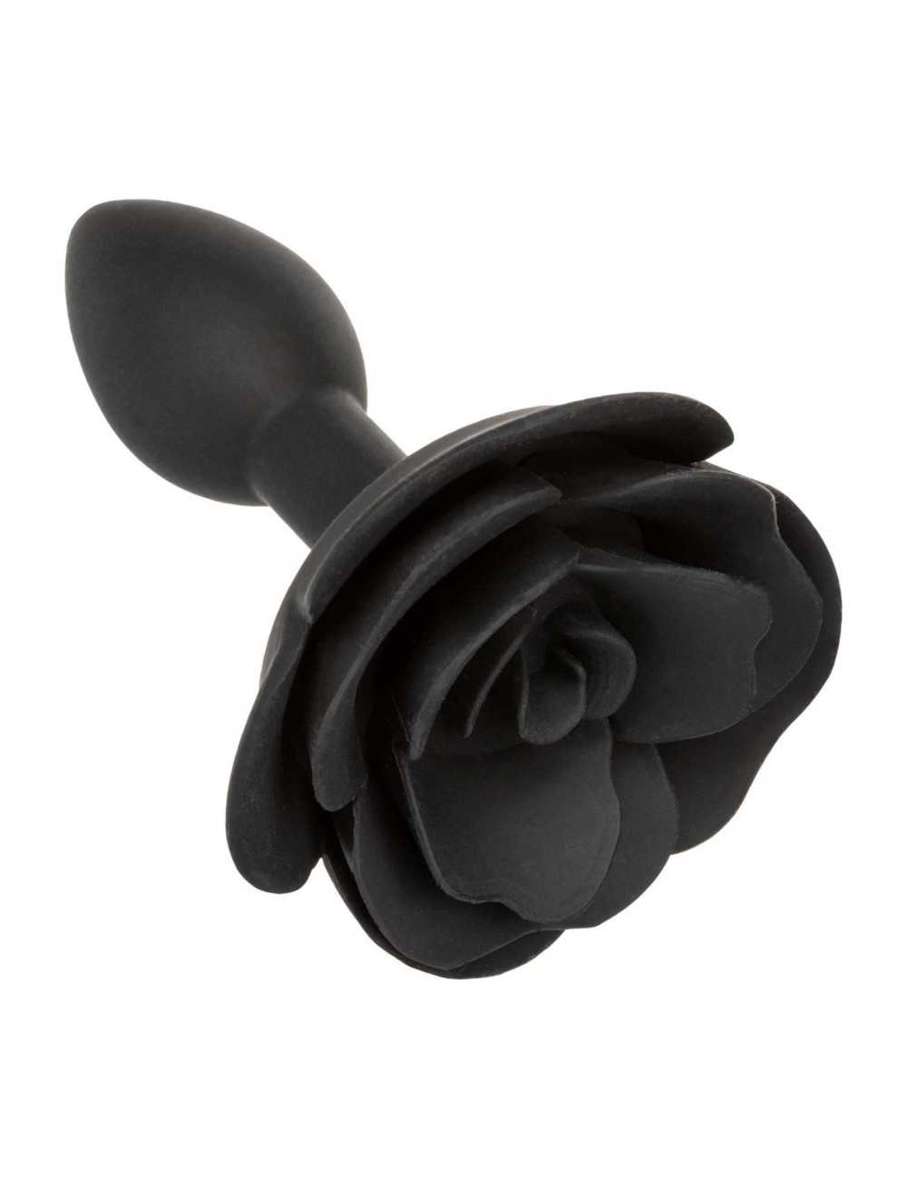 Small Rose Anal Plug Black