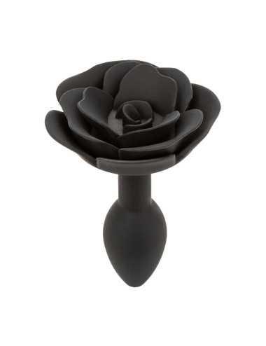 Small Rose Anal Plug Black