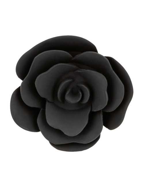Small Rose Anal Plug Black