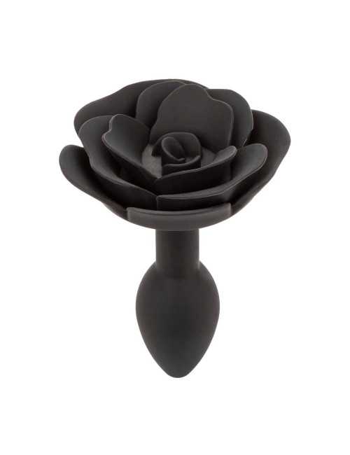 Small Rose Anal Plug Black