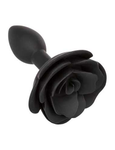 Small Rose Anal Plug Black