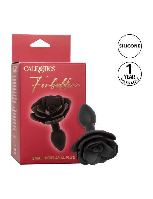 Small Rose Anal Plug Black