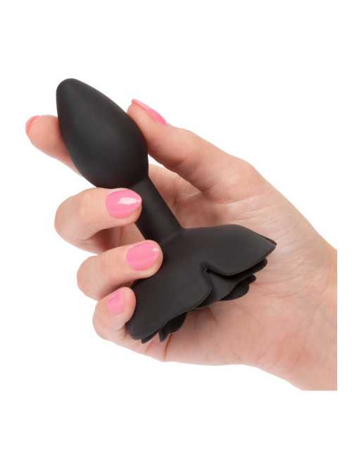 Small Rose Anal Plug Black