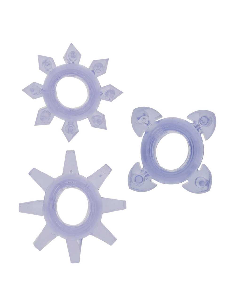 Tickle C-Rings Purple - Pierścienie bez wibracji | Zabawki intymne
