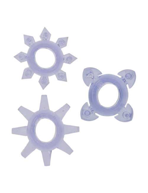 Tickle C-Rings Purple - Pierścienie bez wibracji | Zabawki intymne