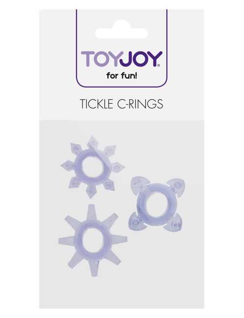 Tickle C-Rings Purple - Pierścienie bez wibracji | Zabawki intymne