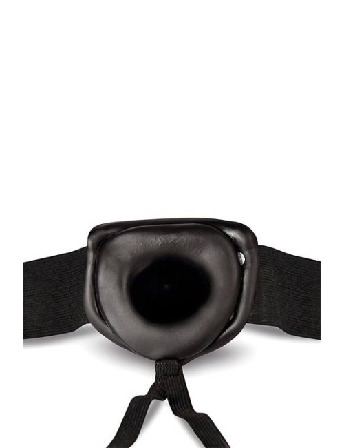 DR. SKIN 6INCH HOLLOW STRAP ON BLACK
