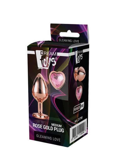 Dream Toys Gleaming Love - Różowozłoty korek M