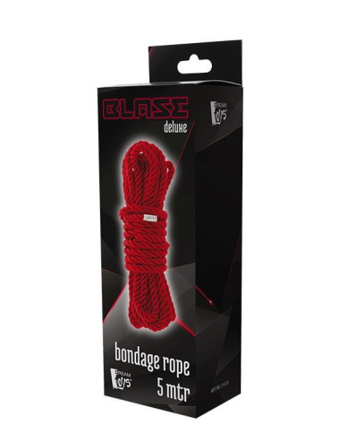 BLAZE DELUXE Bondage Rope 5m Red – lina do BDSM, wiązania, kagańce, Shibari
