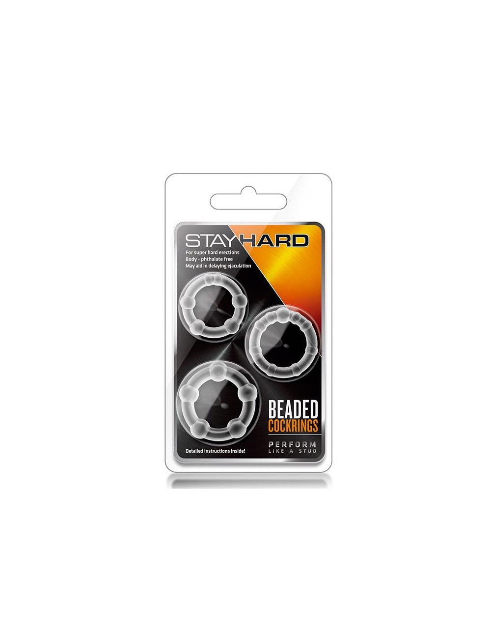 STAY HARD BEADED COCKRINGS CLEAR