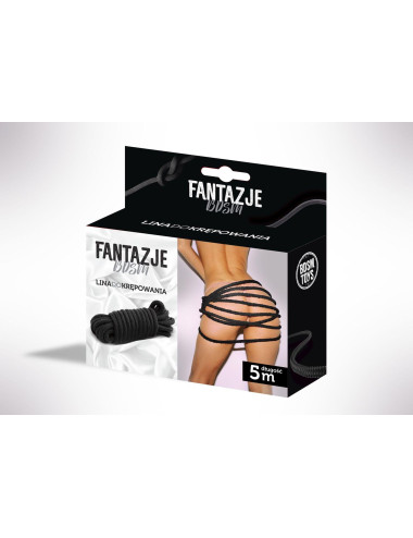 Linki - Fantazje BDSM Lina do krępowania 5m Czarna