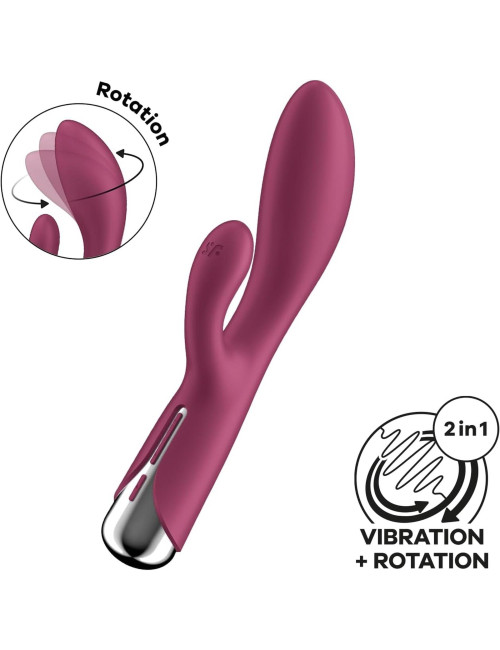 Wibrator Króliczek Satisfyer Spinning Rabbit 1 Red