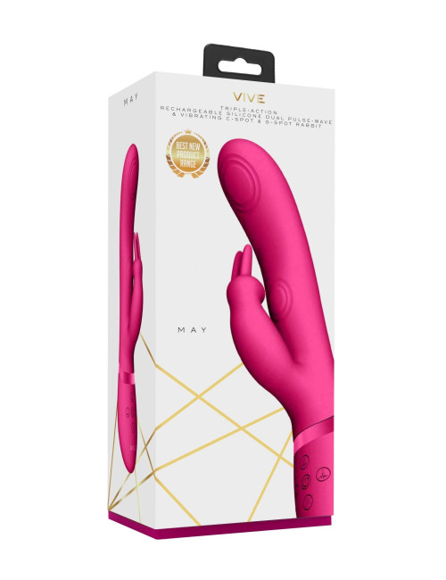 May - Pulse-Wave & C-spot & G-Spot Rabbit - Pink