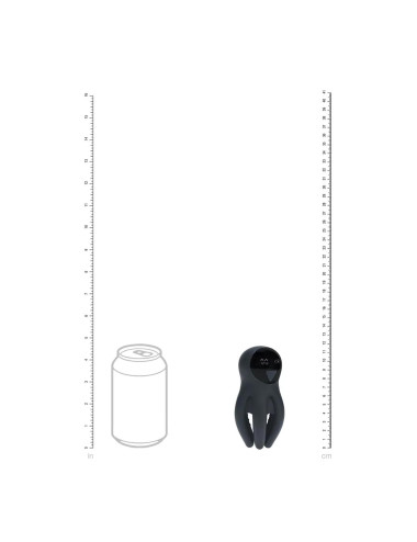 Digital Vibrating Silicone Penis Head Stimulator with Tentacles - Black