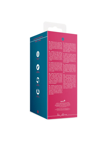 Non-Phallic Vibrating Dildo - Large - Raspberry Red