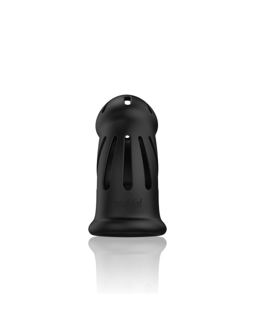 Model 27 Ultra Soft Silicone Chastity Cage Black - Pas Cnoty BDSM
