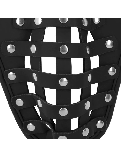 Ouch! Skórzany Jockstrap z Pasem Czystości PU Czarny