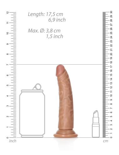 Slim Realistic Dildo with Suction Cup - 6/ 15,5 cm