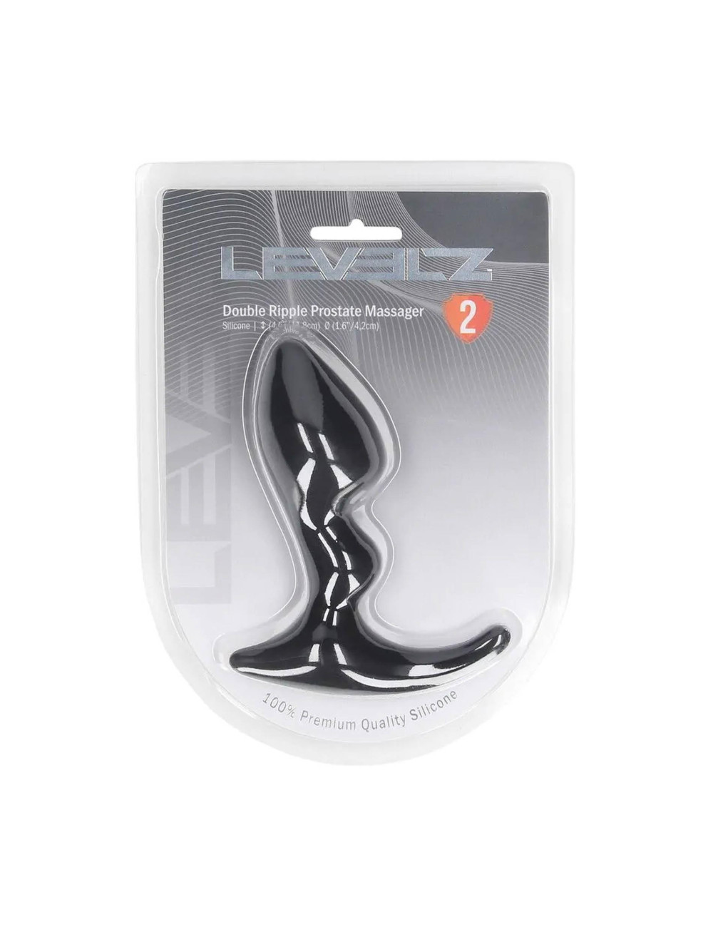 Levelz Silikonowy Stymulator Prostaty Double Ripple Czarny