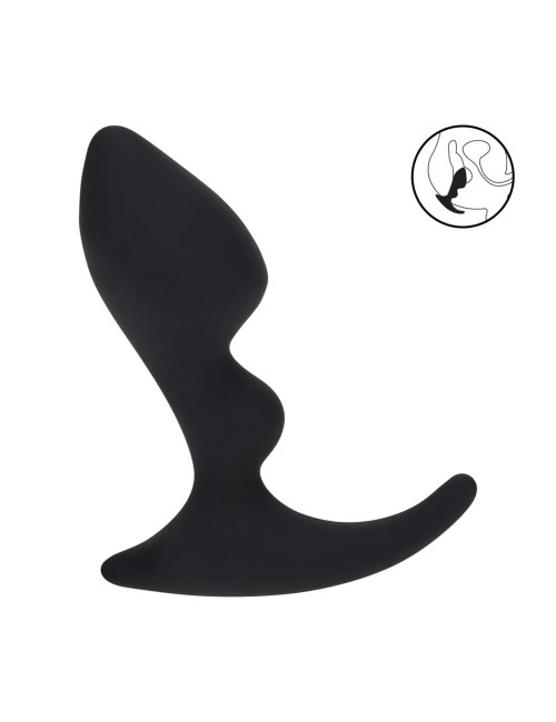 Levelz Silikonowy Stymulator Prostaty Double Ripple Czarny