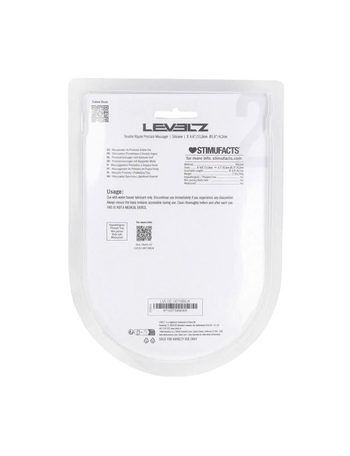 Levelz Silikonowy Stymulator Prostaty Double Ripple Czarny