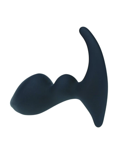 Double Ripple Silicone Prostate Massager - Black