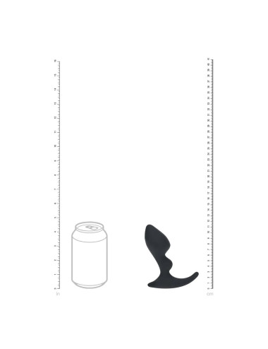 Double Ripple Silicone Prostate Massager - Black
