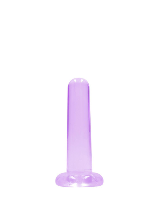 RealRock Gładkie Dildo z Przyssawką 13,5 cm Fioletowe